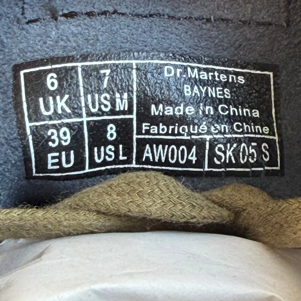 Dr. Martens Baynes Unisex Chukka Boots Olive Green Workwear Mens 7 | Womens 8